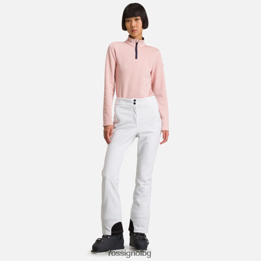 бг Rossignol Жени софтшел плоски ски панталони бяло 68DD2T769 дъна