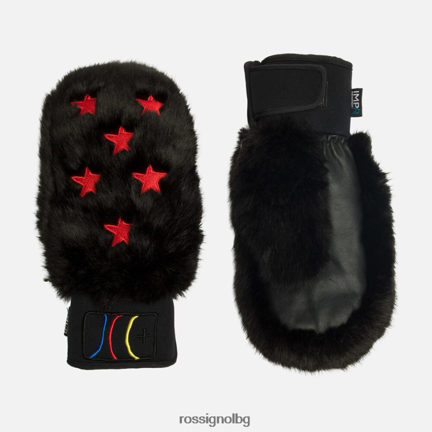 бг Rossignol Жени водоустойчиви ръкавици jcc draki eco fur impr черен 68DD2T753 аксесоари