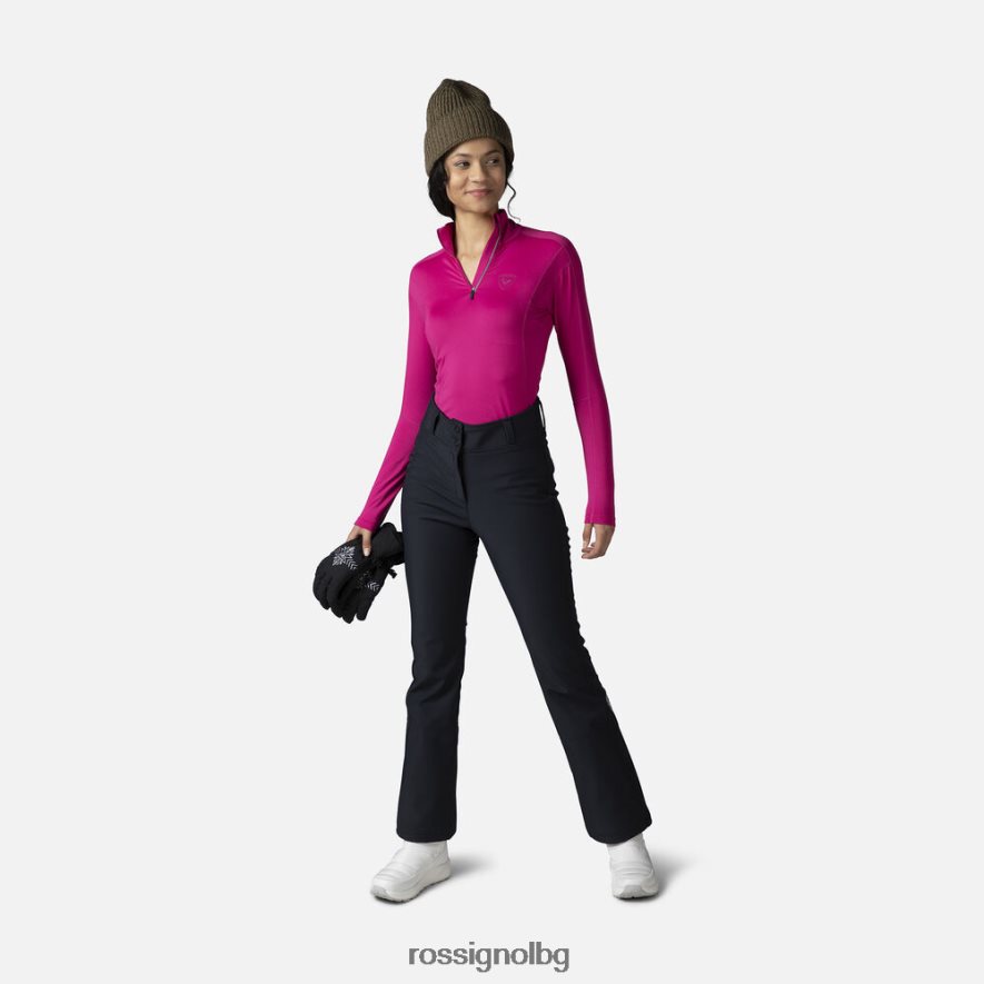 бг Rossignol Жени класическа горна част с основен слой с половин цип orchidpink 68DD2T1014 върхове