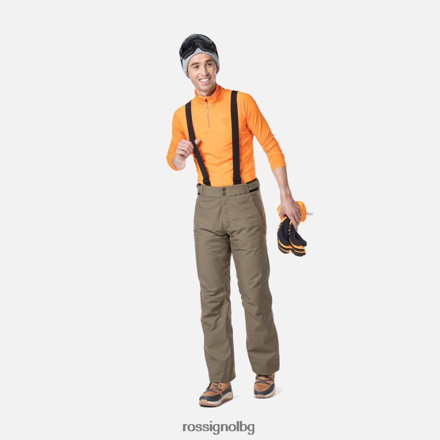 бг Rossignol мъже класическа горна част с основен слой с половин цип сигнал 68DD2T450 върхове