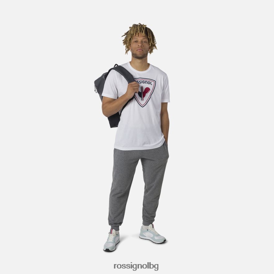 бг Rossignol мъже тениска с лого бяло 68DD2T17 върхове