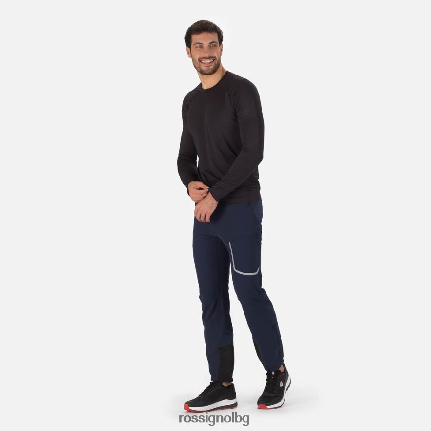 бг Rossignol мъже skpr тениска с дълъг ръкав черен 68DD2T310 върхове