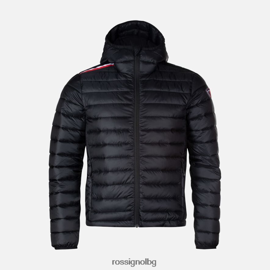 бг Rossignol мъже изолирано яке с качулка 180гр черен 68DD2T272 върхове