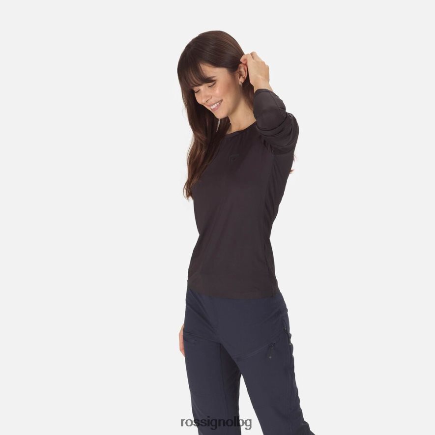 бг Rossignol Жени skpr тениска с дълъг ръкав черен 68DD2T918 върхове
