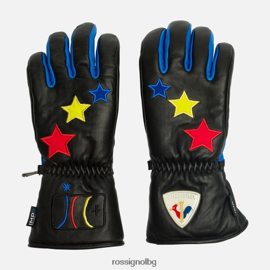 бг Rossignol Жени водоустойчиви ръкавици от стоманена кожа черен 68DD2T754 аксесоари