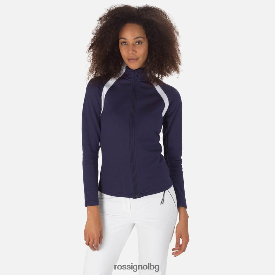 бг Rossignol Жени въздушен полар с пълен цип тъмно синьо 68DD2T1075 върхове