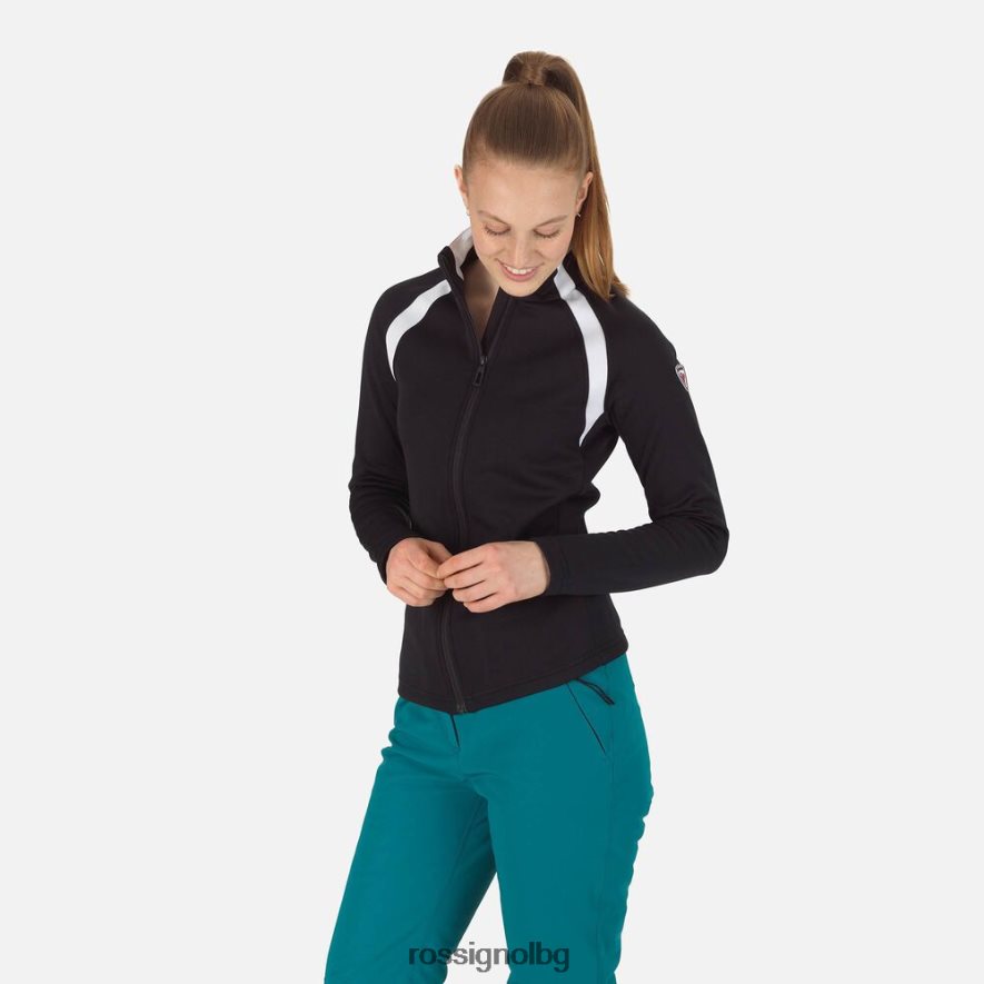 бг Rossignol Жени въздушен полар с пълен цип черен 68DD2T709 върхове