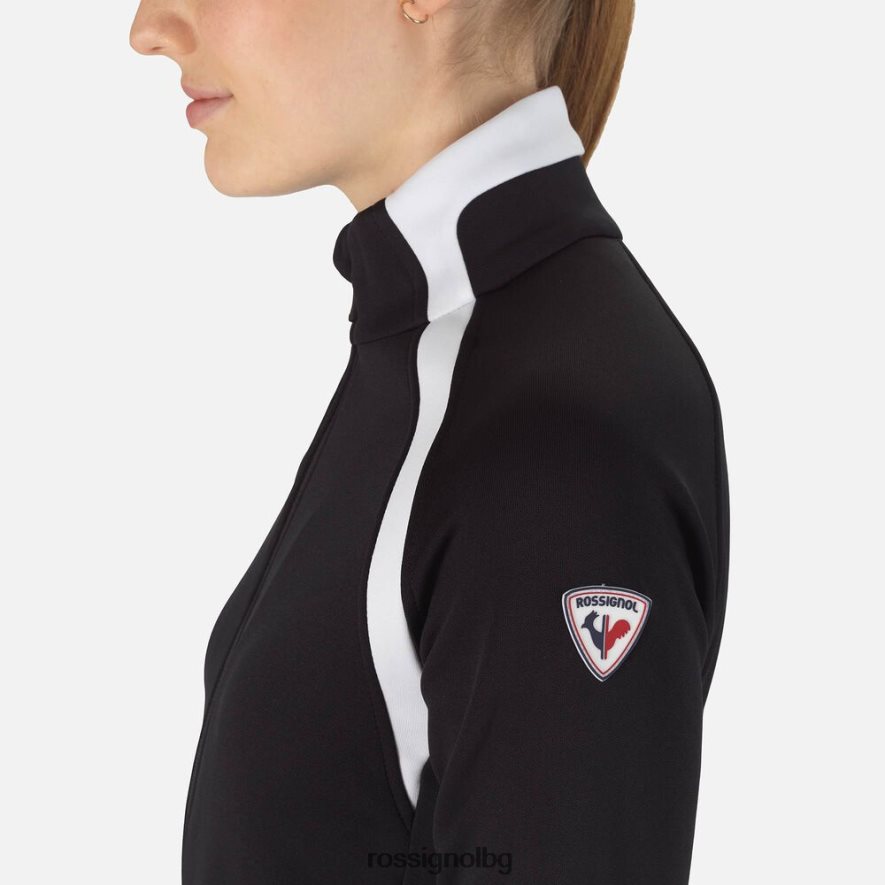 бг Rossignol Жени въздушен полар с пълен цип черен 68DD2T709 върхове