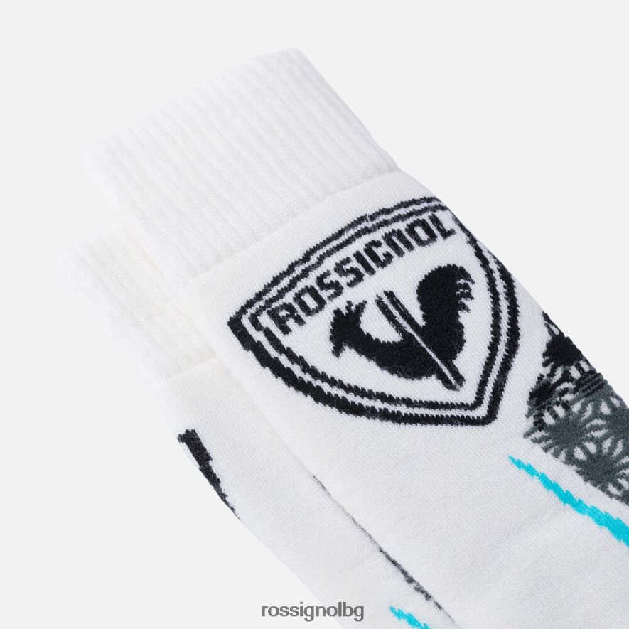 бг Rossignol Жени вълнени и копринени ски чорапи бяло 68DD2T710 аксесоари