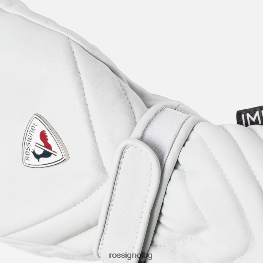 бг Rossignol Жени изберете кожени водоустойчиви ски ръкавици бяло 68DD2T1111 аксесоари