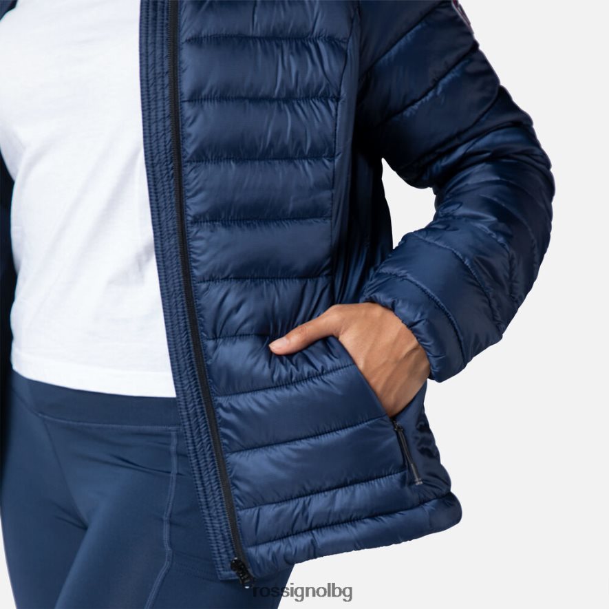 бг Rossignol Жени изолирано яке с качулка 180гр тъмно синьо 68DD2T936 върхове