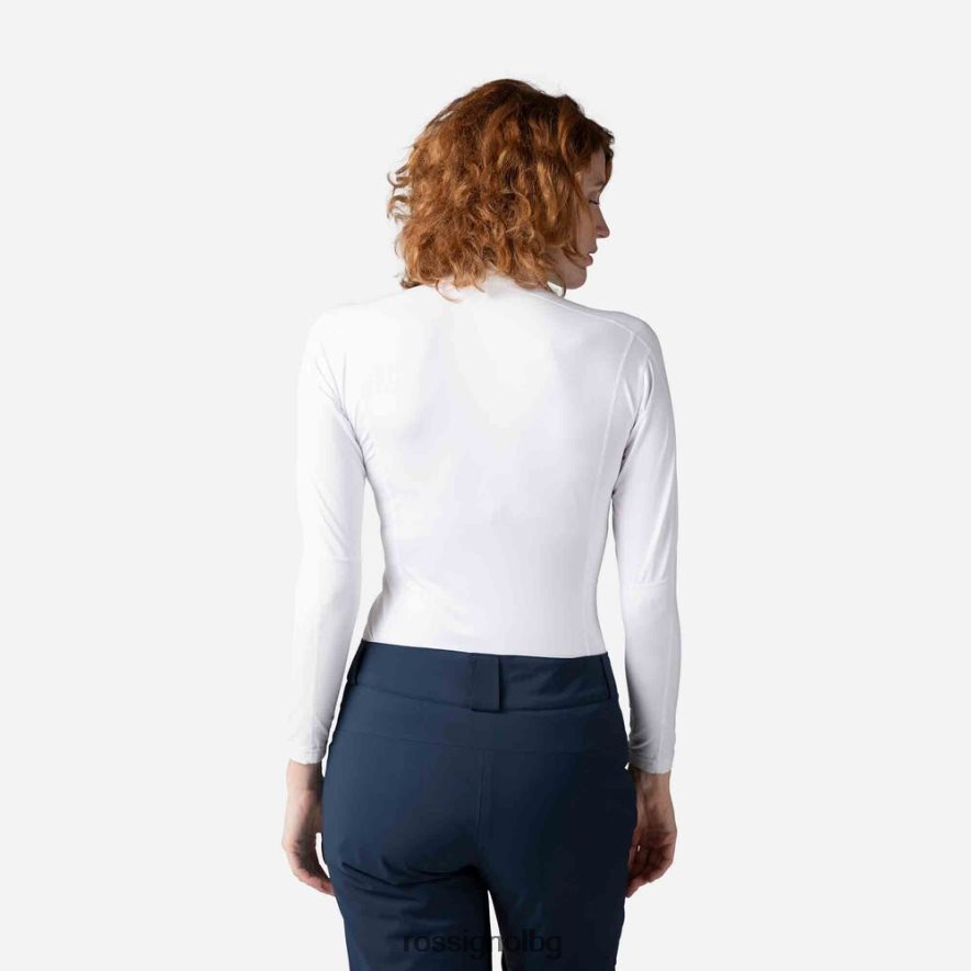 бг Rossignol Жени класическа горна част с основен слой с половин цип бяло 68DD2T957 върхове