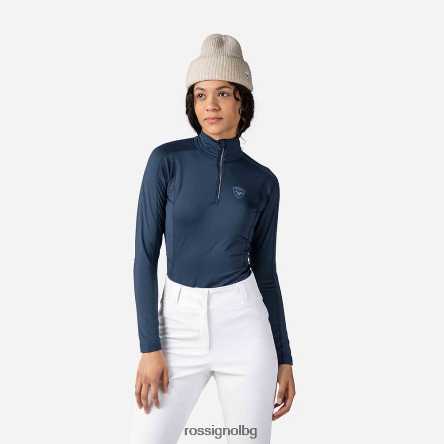 бг Rossignol Жени класическа горна част с основен слой с половин цип тъмно синьо 68DD2T970 върхове