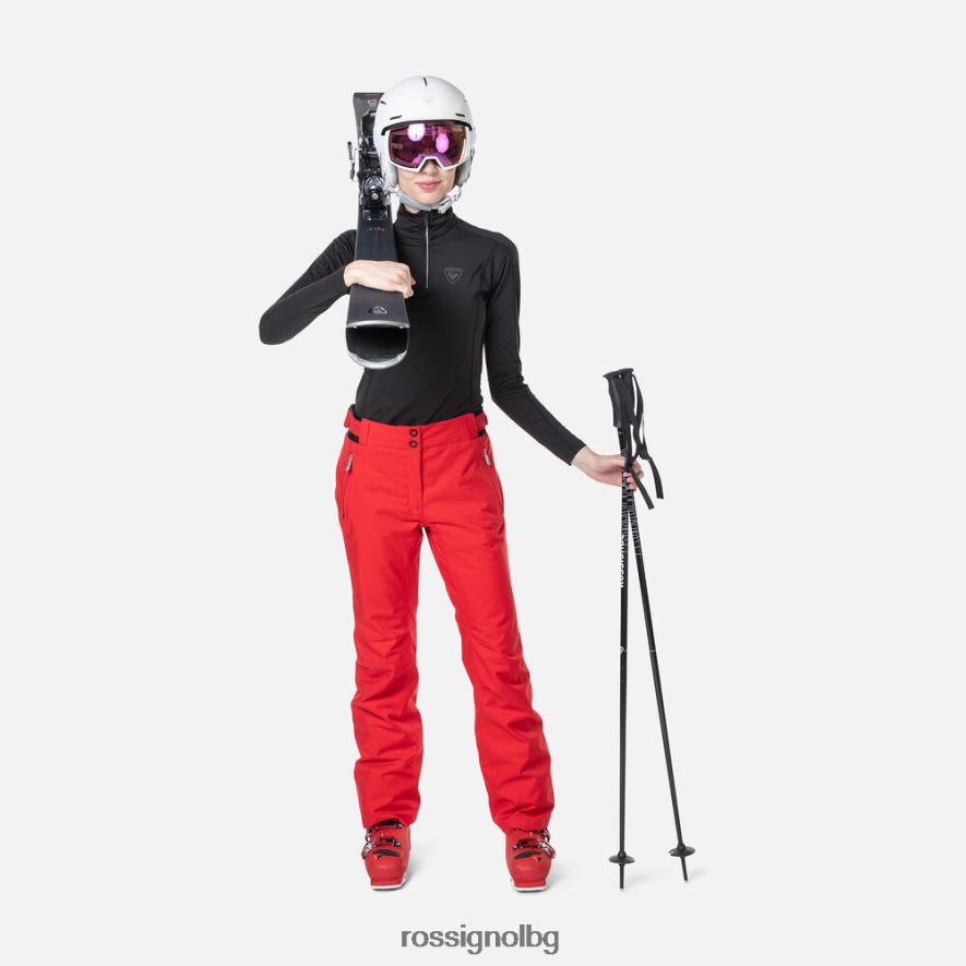 бг Rossignol Жени класическа горна част с основен слой с половин цип черен 68DD2T820 върхове