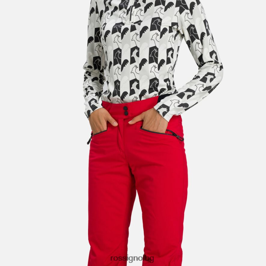 бг Rossignol Жени класически ски панталони кармин 68DD2T775 дъна