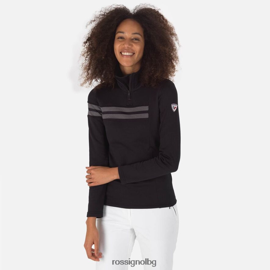 бг Rossignol Жени курортно горнище с половин цип черен 68DD2T743 върхове