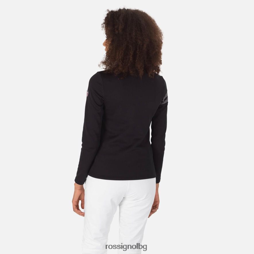 бг Rossignol Жени курортно горнище с половин цип черен 68DD2T743 върхове