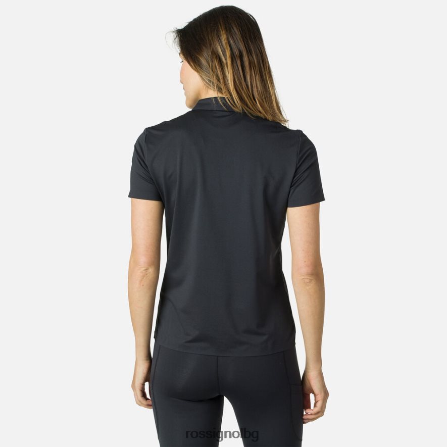 бг Rossignol Жени лека дишаща поло тениска черен 68DD2T833 върхове
