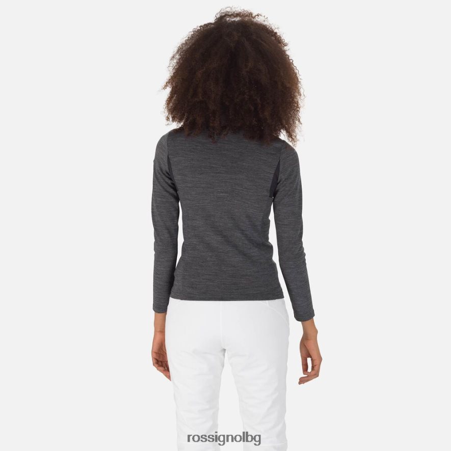 бг Rossignol Жени междинен слой с пълен цип react merino черен 68DD2T736 върхове