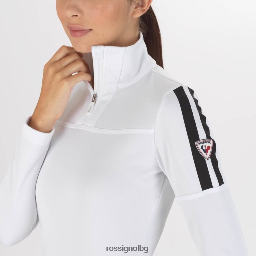 бг Rossignol Жени опит горнище с половин цип бяло 68DD2T750 върхове