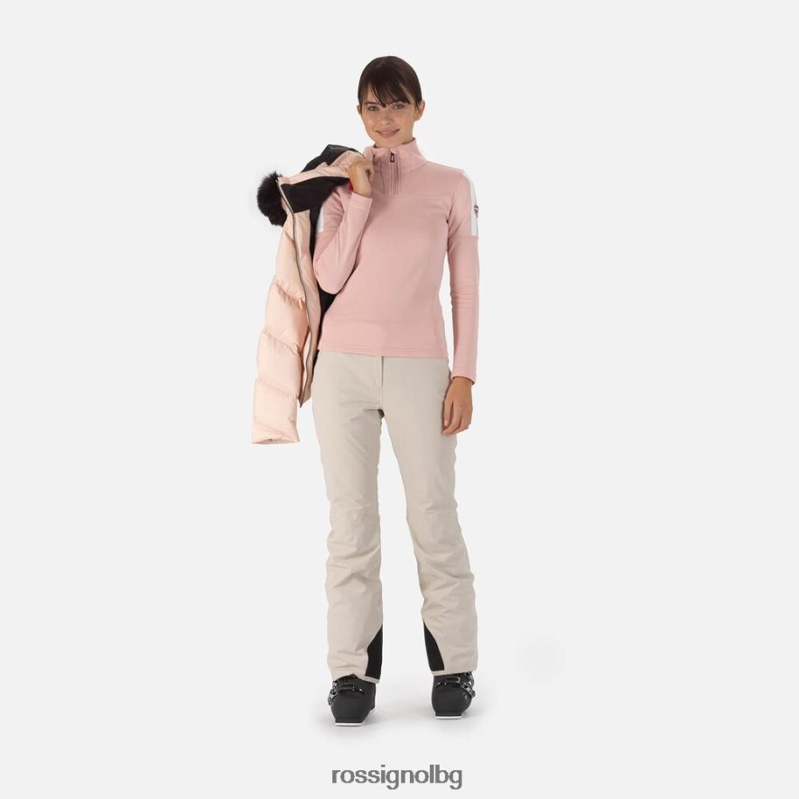 бг Rossignol Жени опит горнище с половин цип прахообразно розово 68DD2T1032 върхове