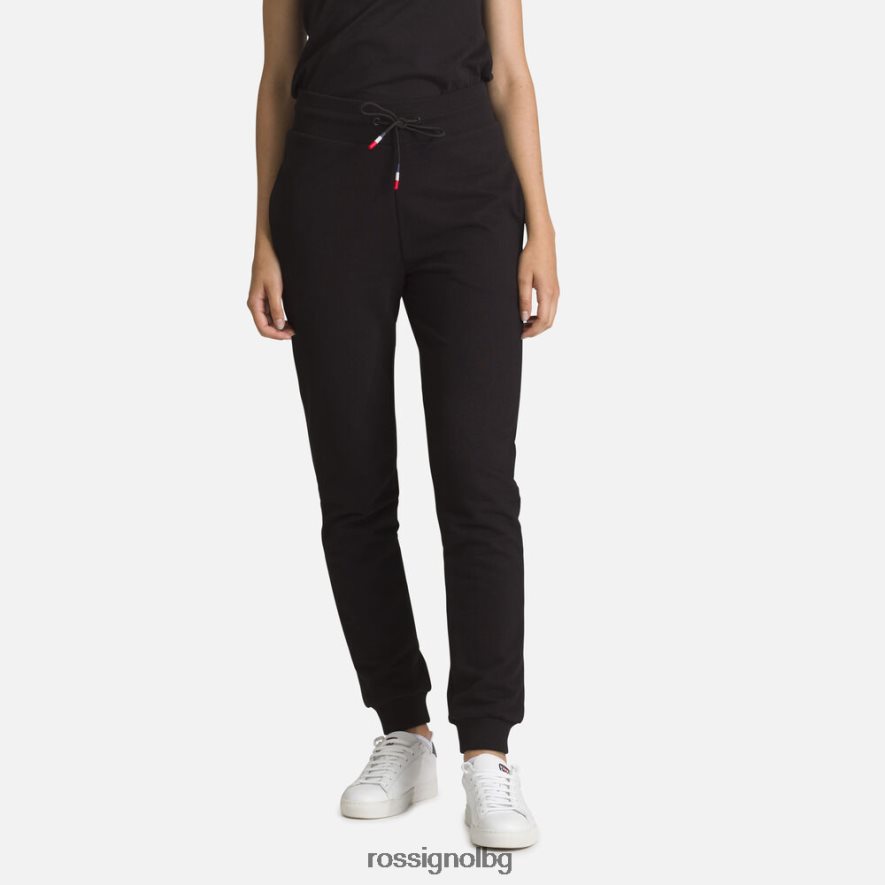 бг Rossignol Жени памучен спортен панталон с лого черен 68DD2T916 дъна