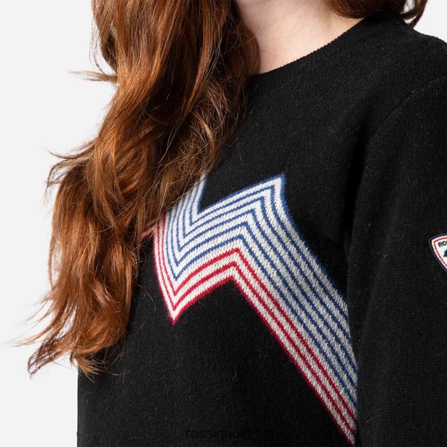 бг Rossignol Жени планинско горнище с кръгла яка черен 68DD2T903 върхове