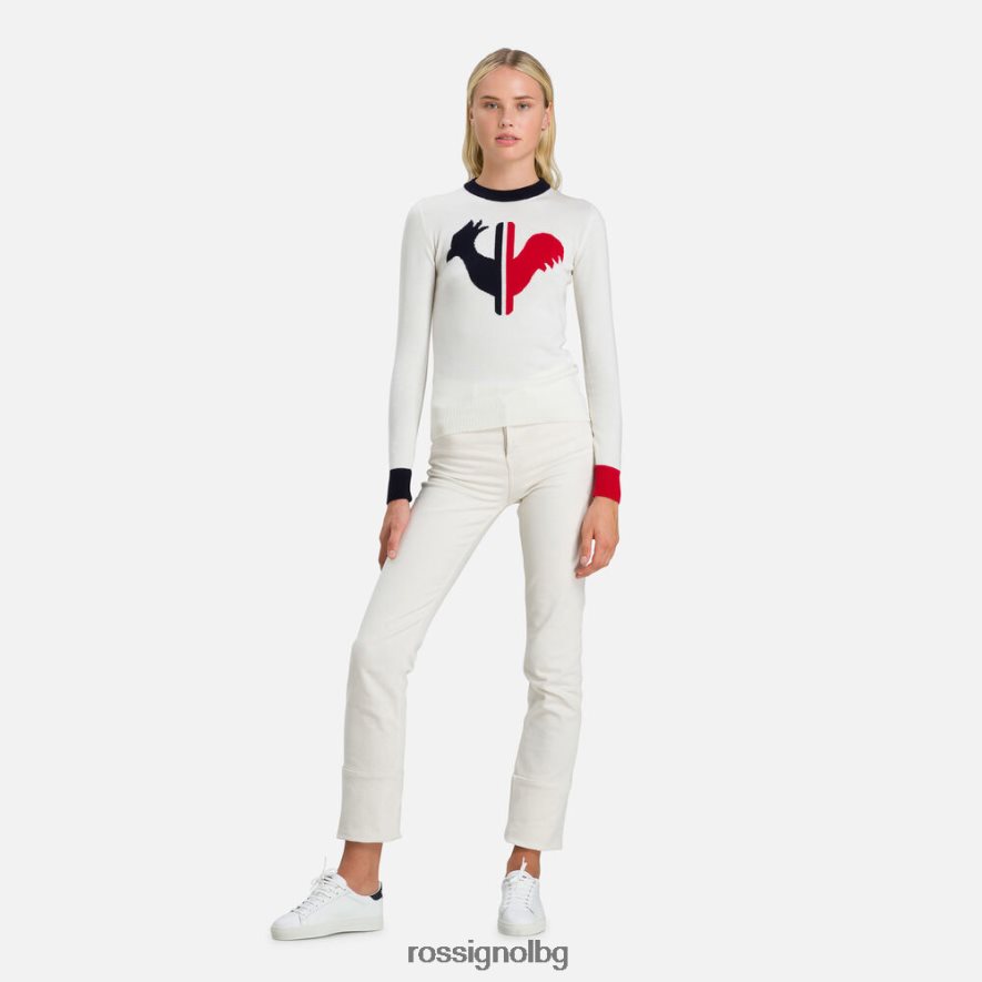 бг Rossignol Жени пуловер с кръгло деколте alya бяло 68DD2T993 върхове