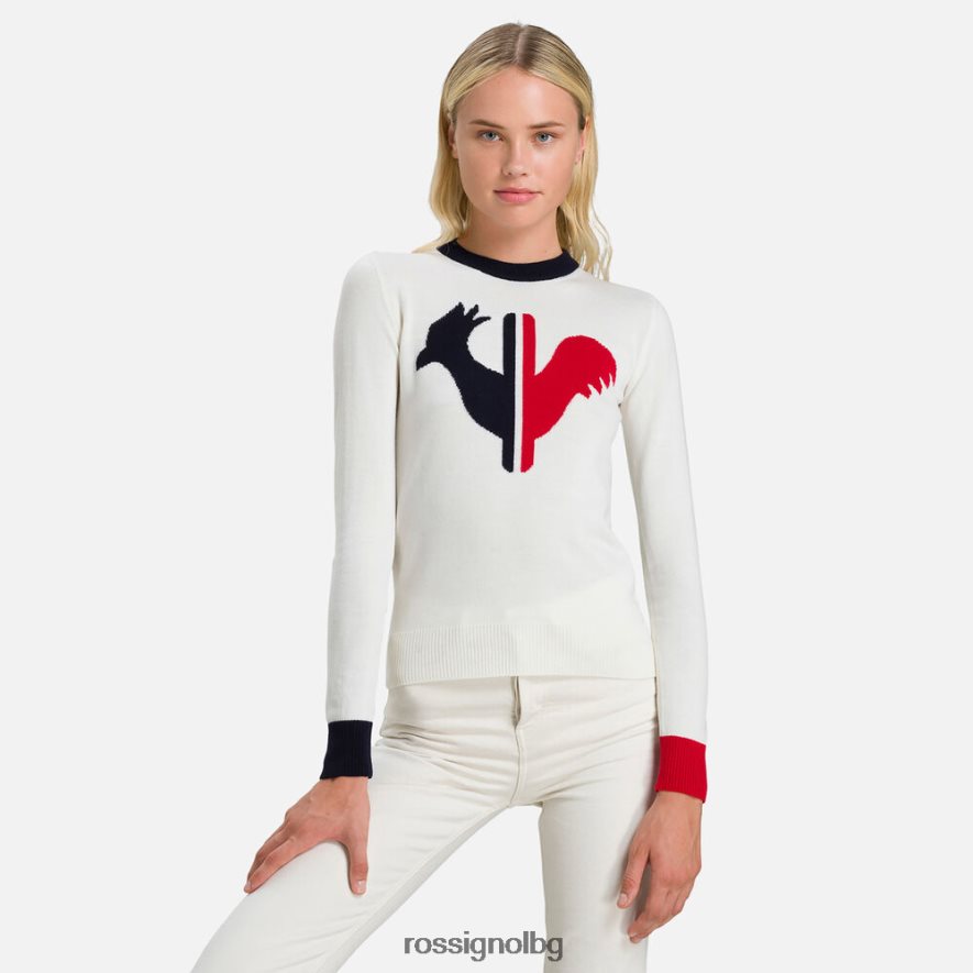 бг Rossignol Жени пуловер с кръгло деколте alya бяло 68DD2T993 върхове