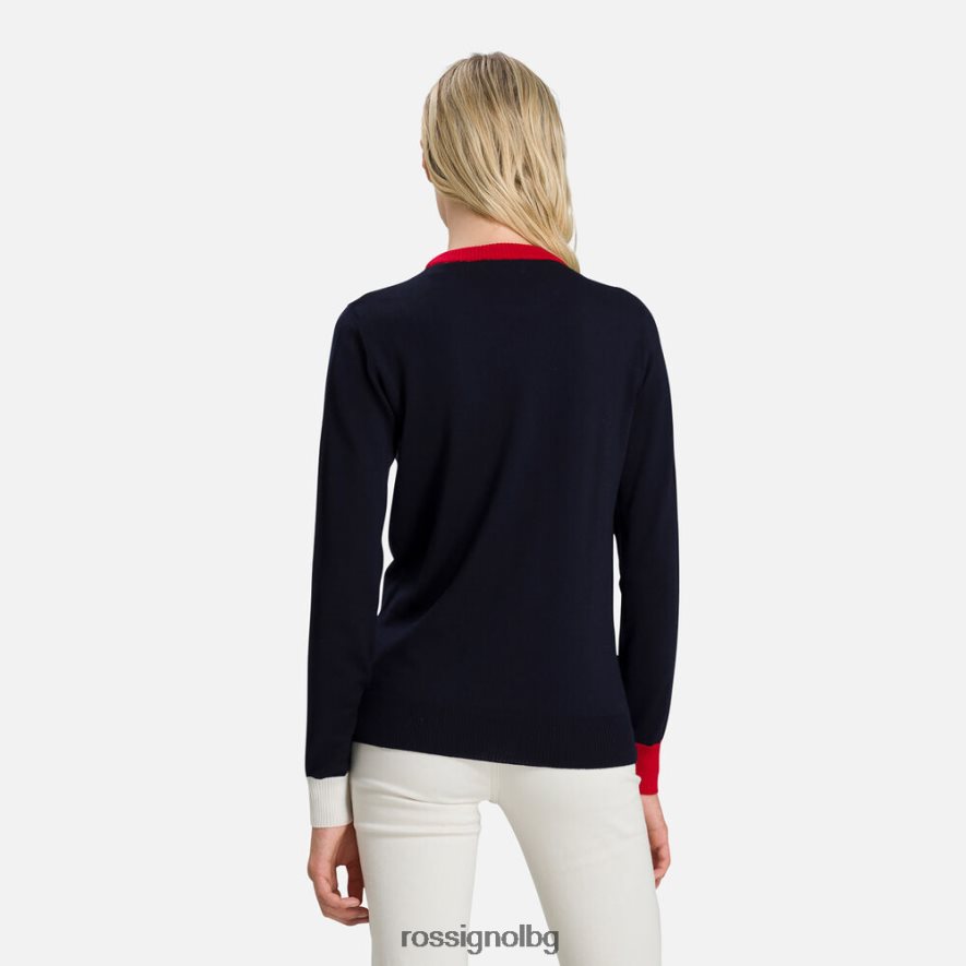 бг Rossignol Жени пуловер с кръгло деколте alya тъмно синьо 68DD2T977 върхове