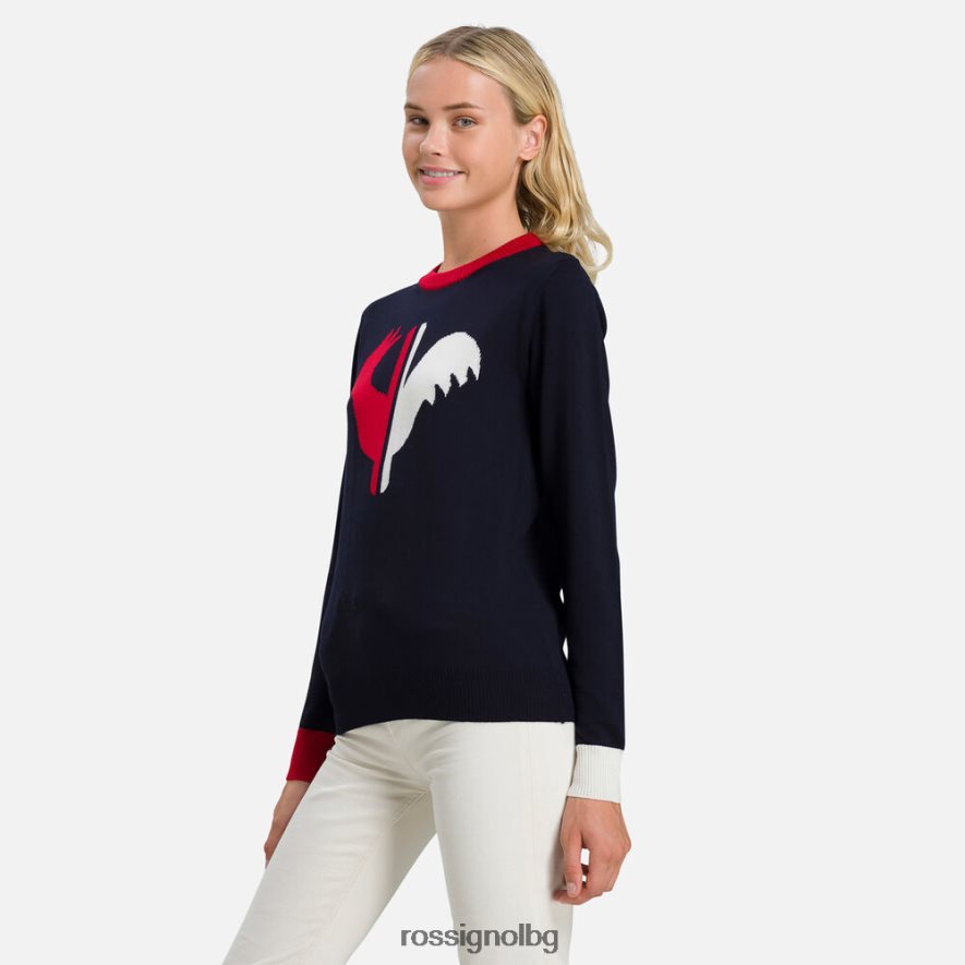 бг Rossignol Жени пуловер с кръгло деколте alya тъмно синьо 68DD2T977 върхове