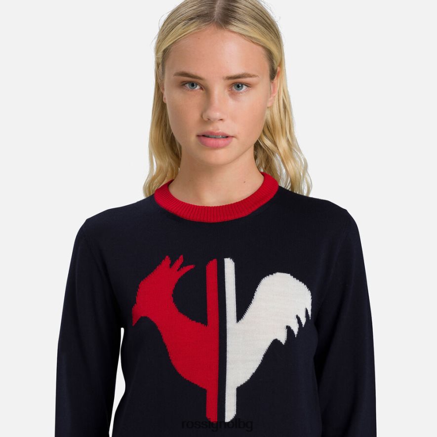 бг Rossignol Жени пуловер с кръгло деколте alya тъмно синьо 68DD2T977 върхове