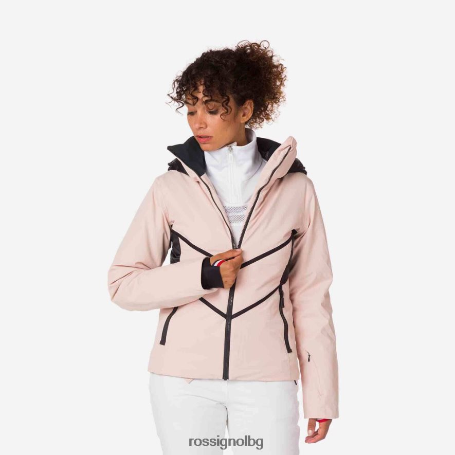 бг Rossignol Жени реагира мериносово ски яке прахообразно розово 68DD2T1081 върхове