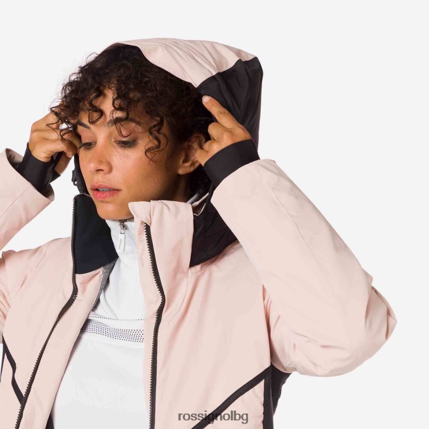 бг Rossignol Жени реагира мериносово ски яке прахообразно розово 68DD2T1081 върхове