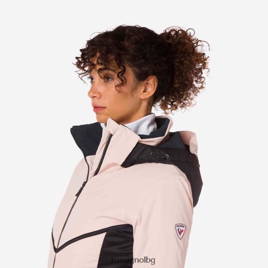 бг Rossignol Жени реагира мериносово ски яке прахообразно розово 68DD2T1081 върхове