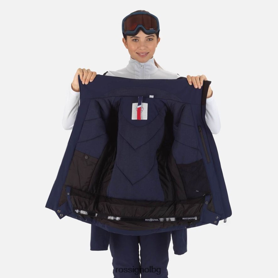 бг Rossignol Жени реагира мериносово ски яке тъмно синьо 68DD2T791 върхове