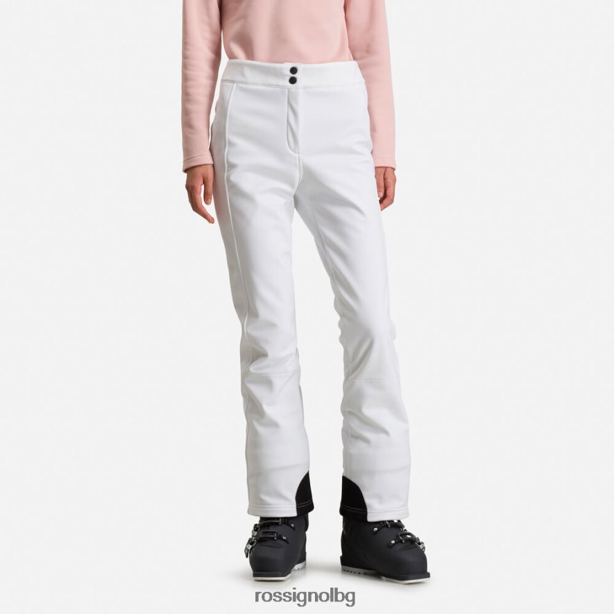 бг Rossignol Жени софтшел плоски ски панталони бяло 68DD2T769 дъна