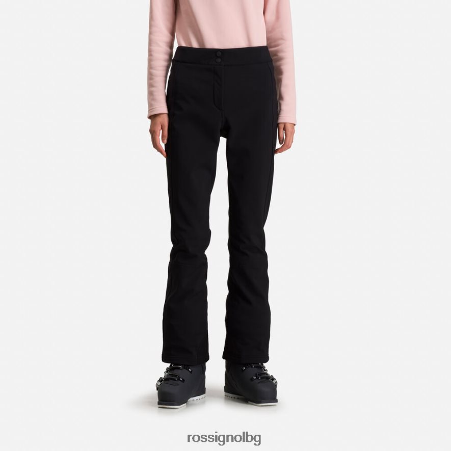 бг Rossignol Жени софтшел плоски ски панталони черен 68DD2T1101 дъна