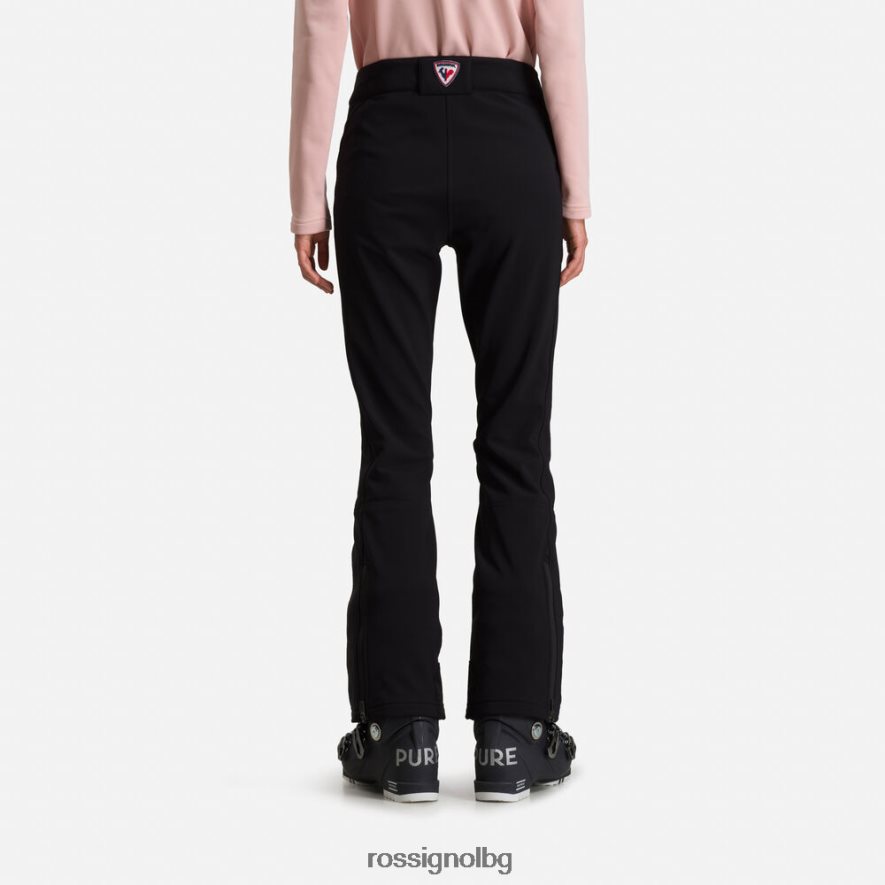 бг Rossignol Жени софтшел плоски ски панталони черен 68DD2T1101 дъна