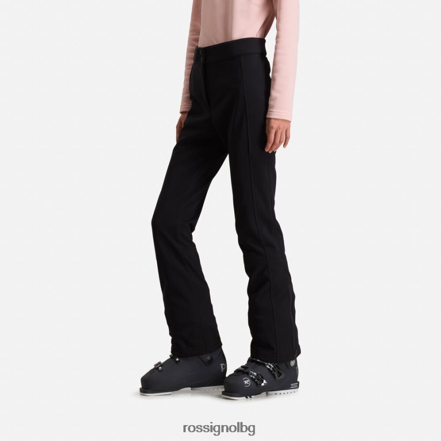 бг Rossignol Жени софтшел плоски ски панталони черен 68DD2T1101 дъна