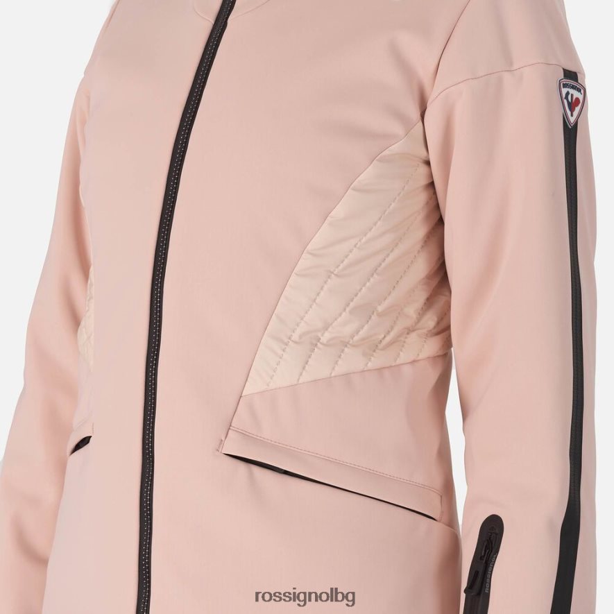 бг Rossignol Жени софтшел плоско ски яке прахообразно розово 68DD2T799 върхове