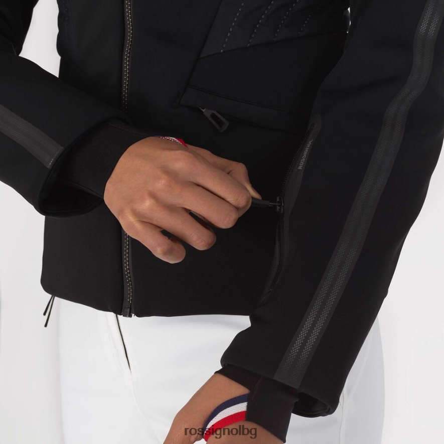 бг Rossignol Жени софтшел плоско ски яке черен 68DD2T988 върхове