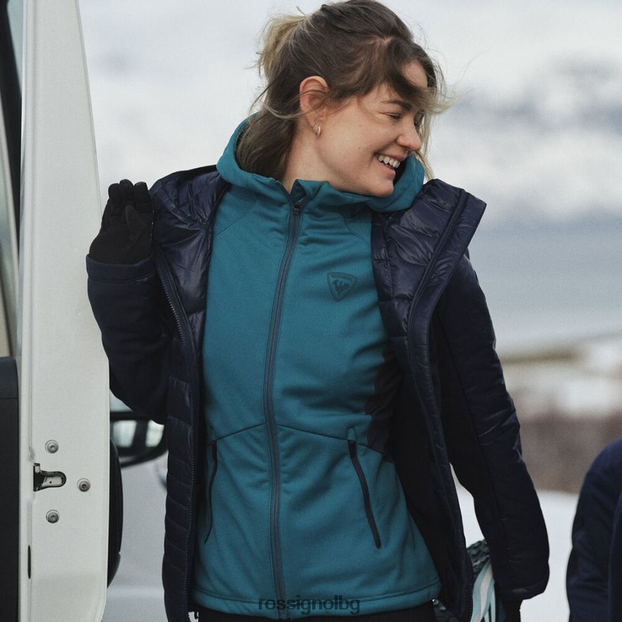 бг Rossignol Жени софтшел яке тъмен изумруд 68DD2T1120 върхове