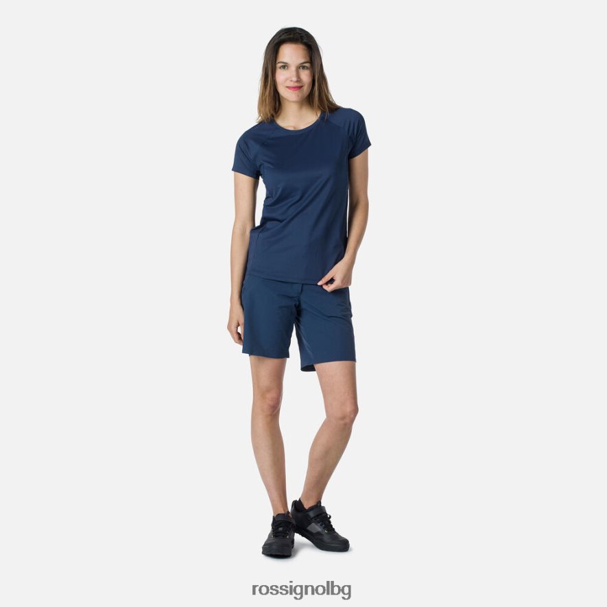 бг Rossignol Жени трико с къс ръкав спокойна кройка тъмно синьо 68DD2T853 върхове