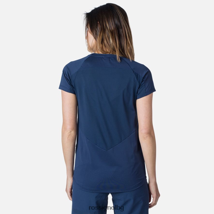 бг Rossignol Жени трико с къс ръкав спокойна кройка тъмно синьо 68DD2T853 върхове