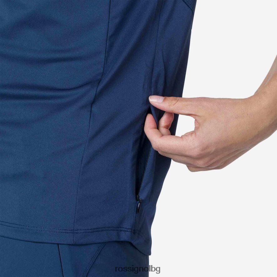 бг Rossignol Жени трико с къс ръкав спокойна кройка тъмно синьо 68DD2T853 върхове