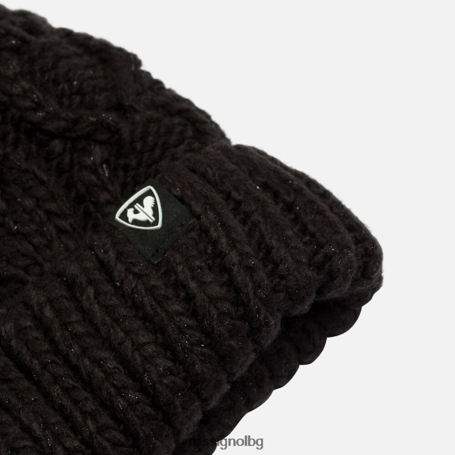 бг Rossignol момичета костелива шапка с косъм черен 68DD2T1203 аксесоари