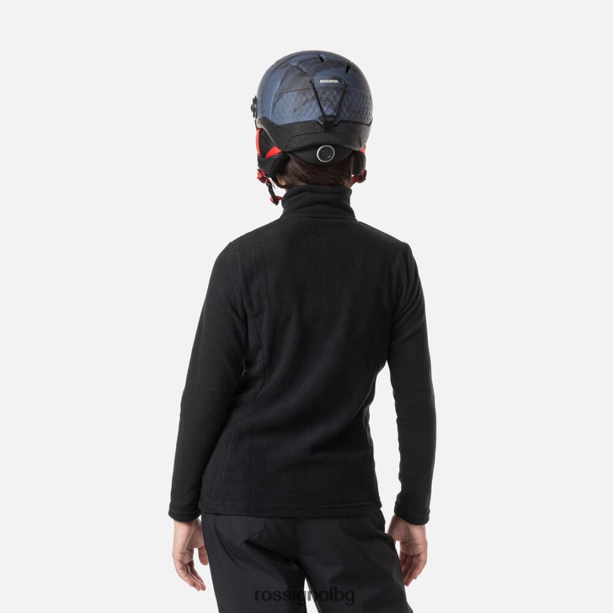 бг Rossignol момичета полар с половин цип черен 68DD2T1137 върхове