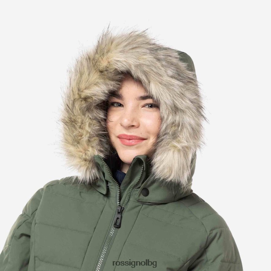 бг Rossignol момичета полипухено ски яке абаносово зелено 68DD2T1184 върхове