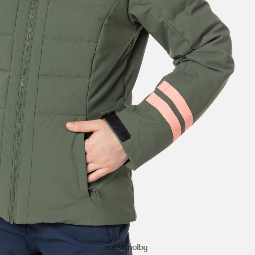 бг Rossignol момичета полипухено ски яке абаносово зелено 68DD2T1184 върхове